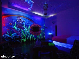 墾丁後灣海神堡主題民宿-美人魚主題房夜拍