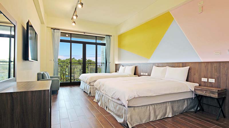 漫森活‧台東民宿豪華四人房(二大床)