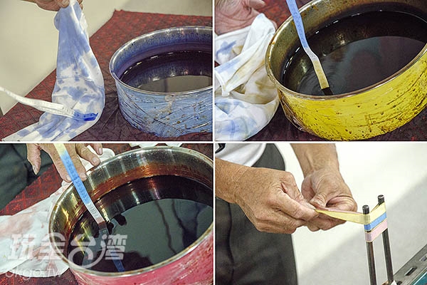 透过染色过程,学习色彩的变化/玩全台湾旅游网特约记者陈健安摄