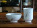 319.48蘭花茶杯-白