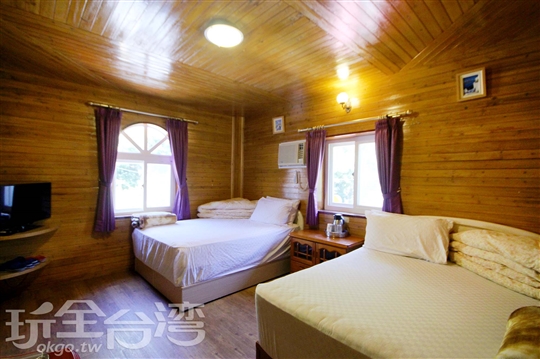 ♨ 幸福四人溫泉木屋(房型二)；Happy quad occupancy hot spring log cabin (Room type 2)