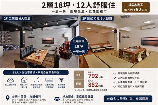 12人2層18坪舒服住